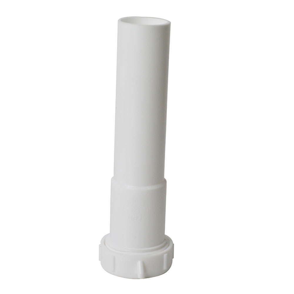 1630-T 1-1/4" X 6" PVC Slip Joint Extension Tube with 1-1/4" Slip Joint Washer - W05