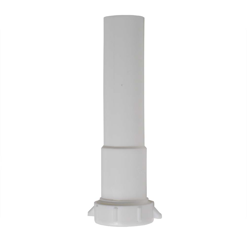 1631-T 1-1/4" X 8" PVC Slip Joint Extension Tube with 1-1/4" Slip Joint Washer - Plastic Bag with Header Card - W02