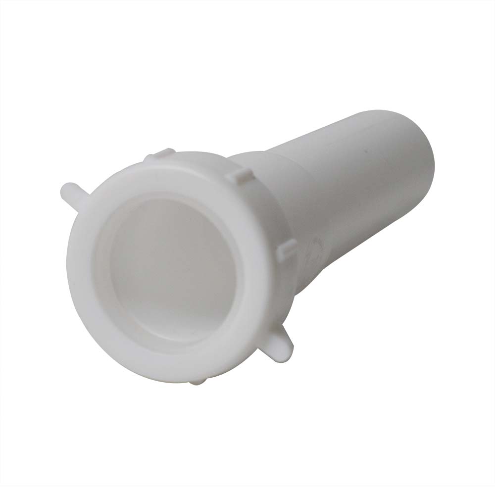 1631-T 1-1/4" X 8" PVC Slip Joint Extension Tube with 1-1/4" Slip Joint Washer - Plastic Bag with Header Card - W03