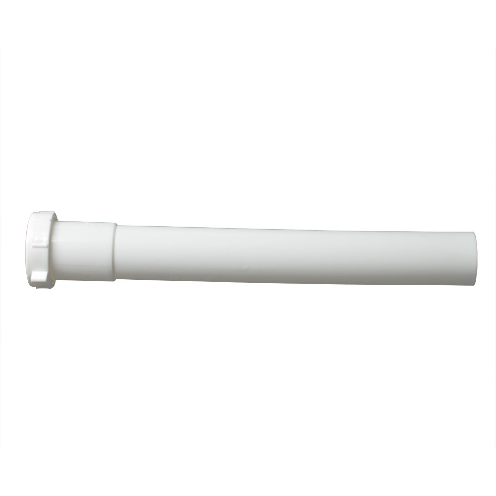 1638-T 1-1/2" X 12" PVC Slip Extension with Nut & Washer - W02