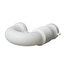 1652-T 1-1/2" Plastic Tubular Flexible Slip Joint J-Bend w/Nut & Washer (Form-Fit Style) - W02