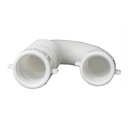 1652-T 1-1/2" Plastic Tubular Flexible Slip Joint J-Bend w/Nut & Washer (Form-Fit Style) - W03