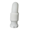 1652-T 1-1/2" Plastic Tubular Flexible Slip Joint J-Bend w/Nut & Washer (Form-Fit Style) - W04