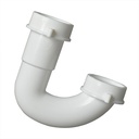 1653-T 1-1/2" PVC J-Bend with (2) 1-1/2" Slip Joint Nuts & (2) Slip Joint Washers & 1-1/2" x 1-1/4" Reducer Slip Joint Washer - W02
