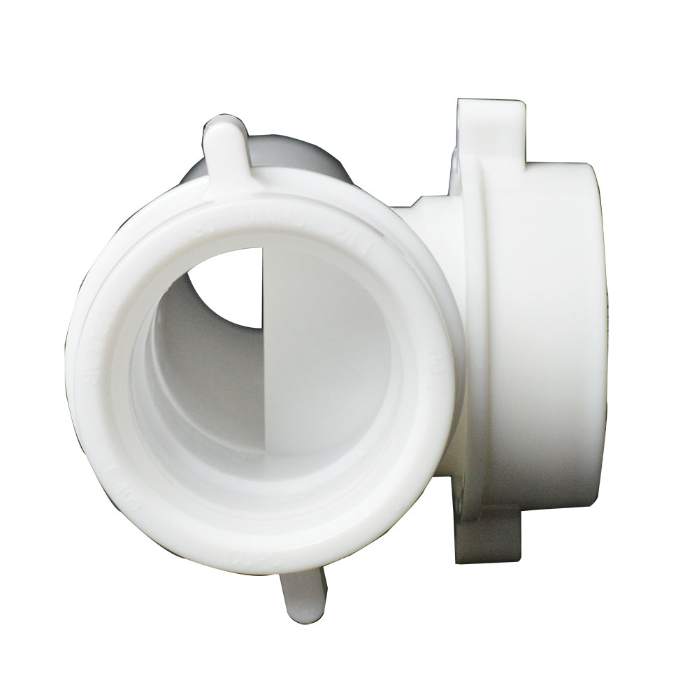 1655-T 1-1/2" PVC End Outlet Tee with Baffle - W04