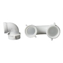 1670-T 1-1/2" PVC L.A. SINK TRAP "J" Bend with Inverted Nut & Slip Joint Elbow - W02