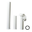 1679-T 1-1/2" PVC End Outlet Disposable Kit with Disposable Gasket & End Outlet Baffle Tee - (2) Slip Joint Nut (1) Direct Connect Gasket (2) Slip Joint Washers - W02