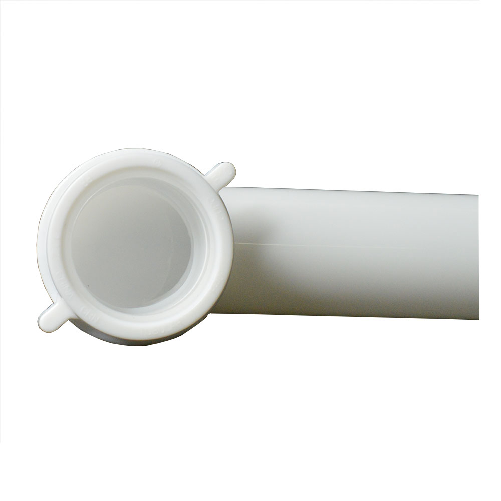 1680-T 1-1/2" x 15" PVC Waste Arm / Bend with Slip Joint Nut and Washer - W02