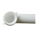 1680-T 1-1/2" x 15" PVC Waste Arm / Bend with Slip Joint Nut and Washer - W02