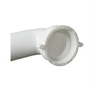 1681-T 1-1/2" x 15" PVC Flanged Waste Bend with Direct Connect Nut and Washer - W03