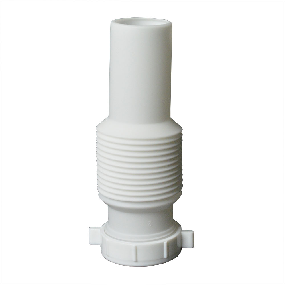 1684-T 1-1/2" x 12" Flexible Slip Joint Extension Tube with Slip Joint Nut & Washer (Form-Fit Style) - W03