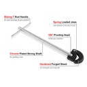Deluxe Heavy-Duty Adjustable Telescoping Basin Wrench 10" - 17" - W06