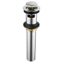 2015-T Lavatory Sink Pop Up Drain Assembly with Overflow - Chrome Plated Brass - W03