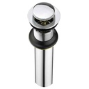 2015-T Lavatory Sink Pop Up Drain Assembly with Overflow - Chrome Plated Brass - W06