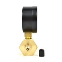 2336-T 2" 30 PSI - 1/4" NPT Bottom Mount 3/4" FNPT Test Pressure Gauge with Tire Valve Fitting (G2012-030GT) - W03