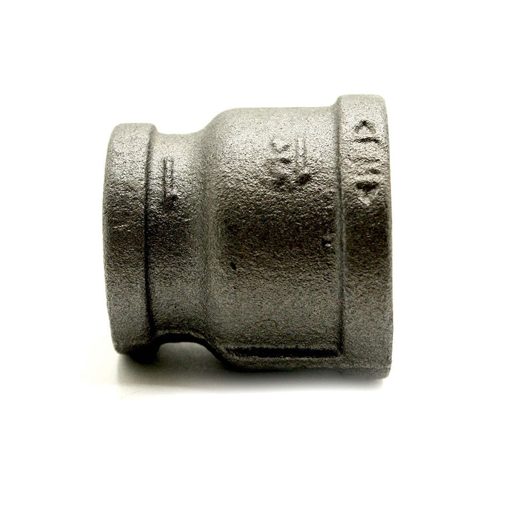 1-1/2" X 1"  Black Steel Reducer Coupling   - W02