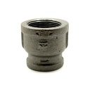 1-1/2" X 1"  Black Steel Reducer Coupling   - W04