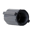 1/2" Threaded x Threaded Gray PVC Coupling SCH40 - W02