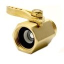 3380-T Heavy Duty 3/4" Brass Garden Hose Shut Off Valve - W02