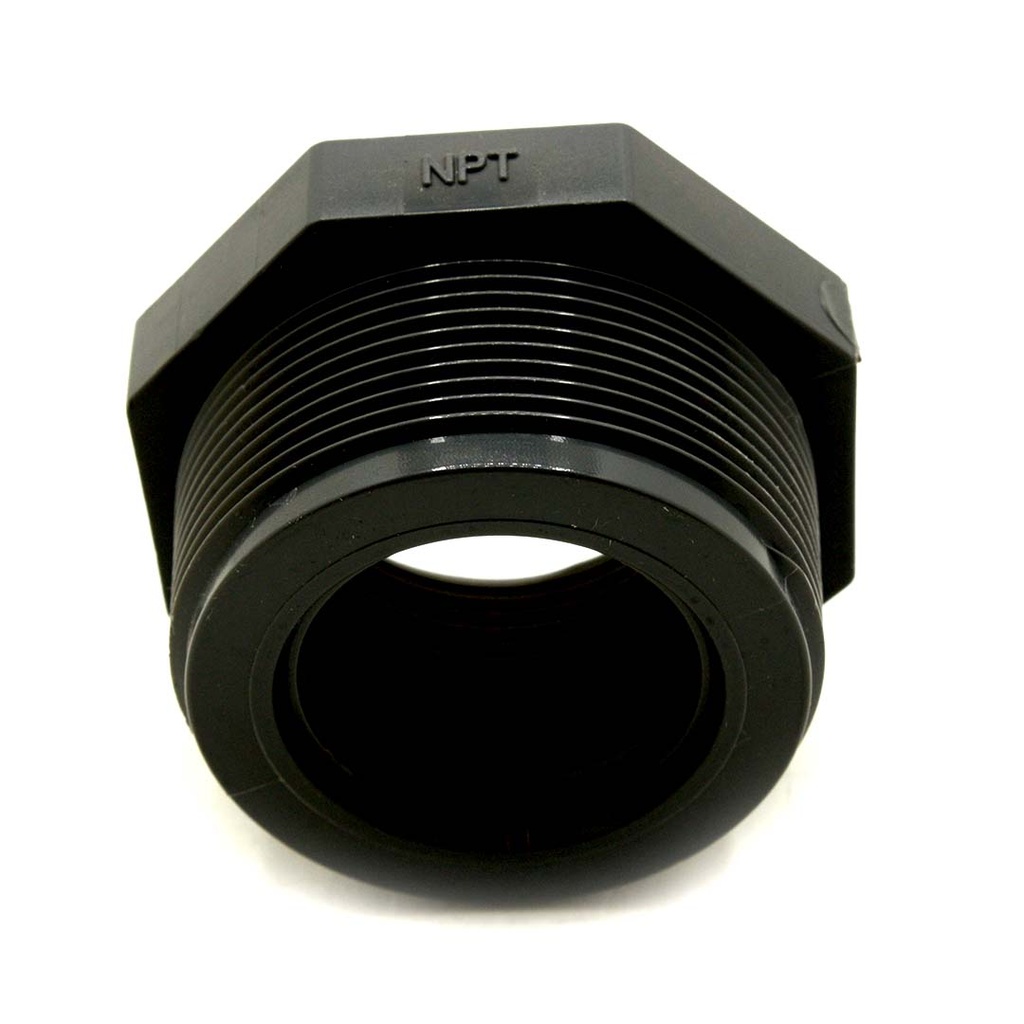2" x 1-1/4" Threaded x Threaded PVC Bushing SCH80 - W02
