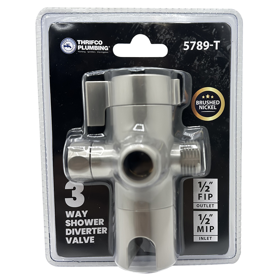 5789-T 3 Way Shower Diverter Valve - Brushed Nickel - W05