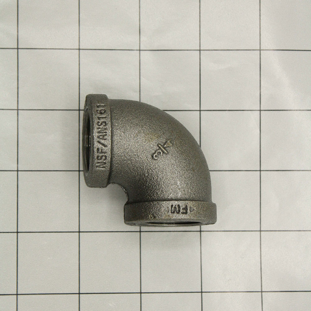 2-1/2"  Black Steel 90 Elbow   - W05