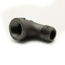 3" Black Steel 90 Street Elbow   - W02