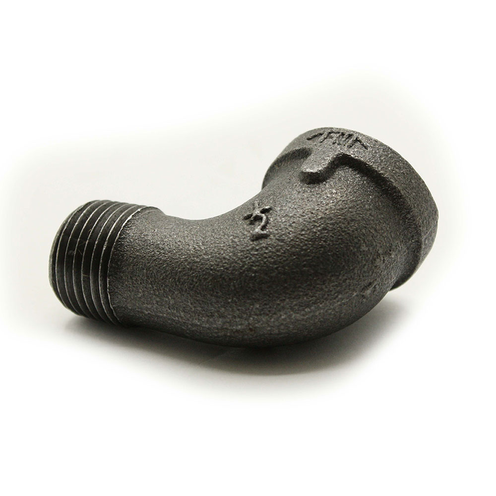 3" Black Steel 90 Street Elbow   - W04