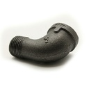 3" Black Steel 90 Street Elbow   - W04