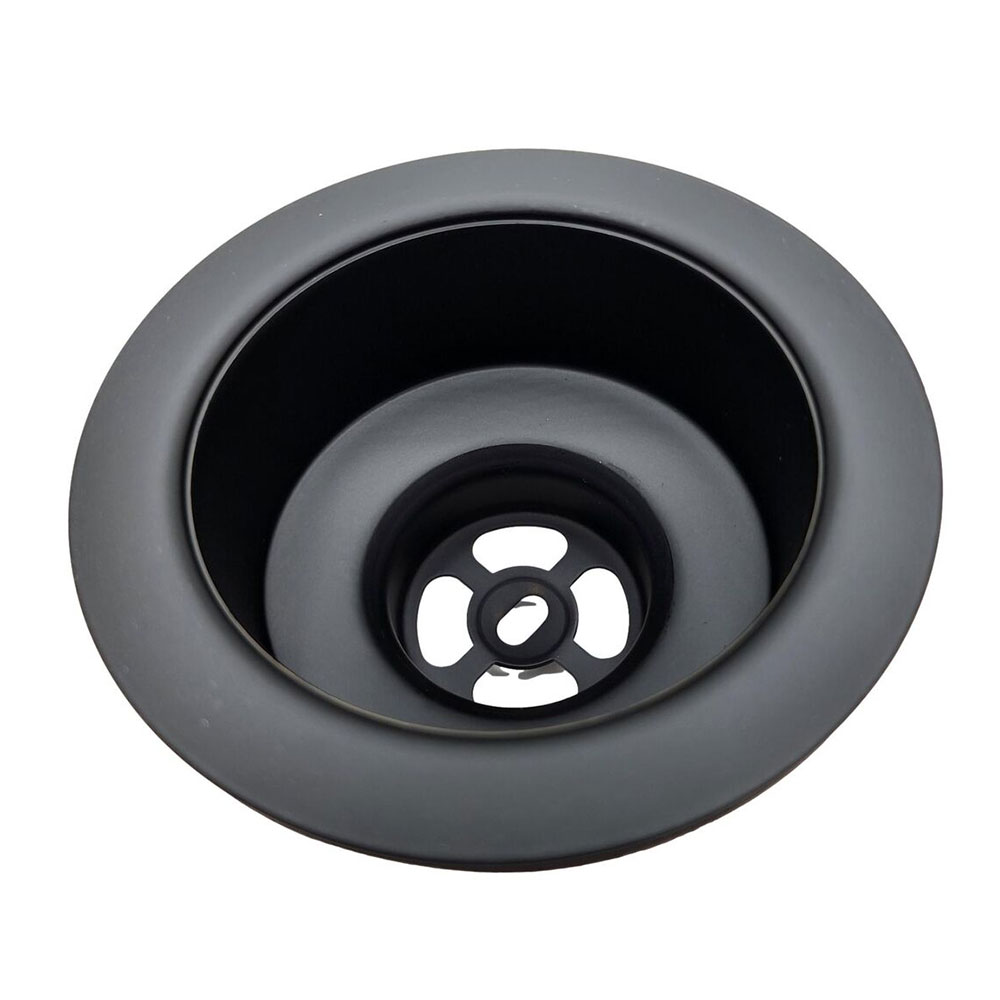 5923-T Kitchen Sink Basket Strainer - Matte Black Finish - W02