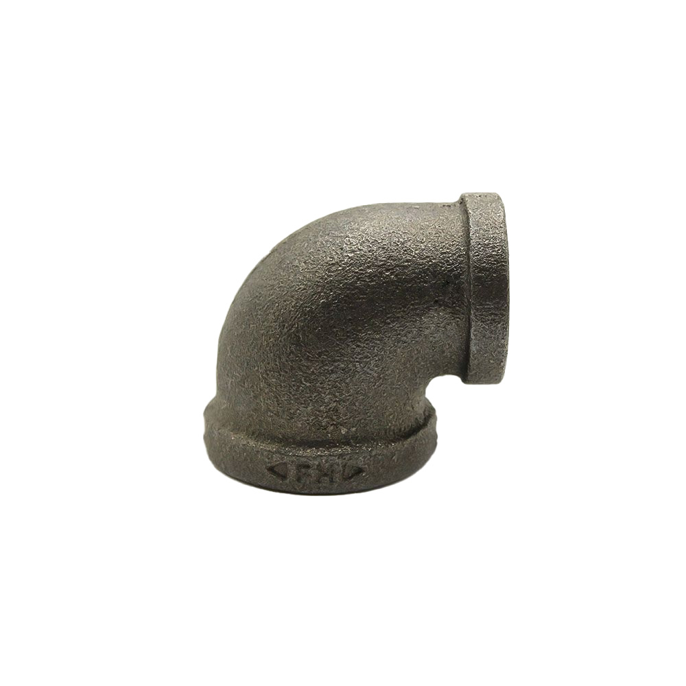 1" X 3/4"  Black Steel 90 Reducing Elbow - W03