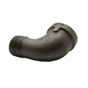 1"  Black Steel 90 Street Elbow - W04
