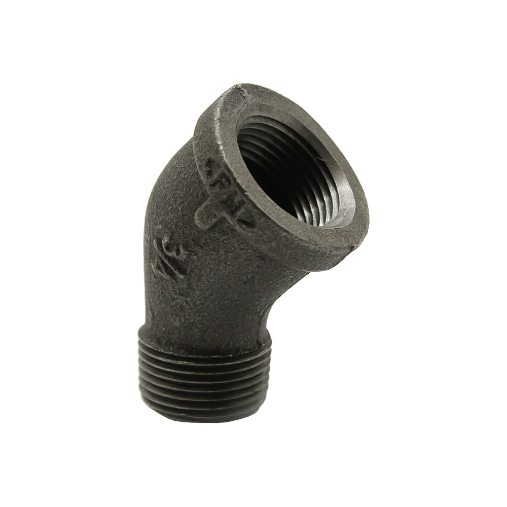 3/4"  Black 45 Black Steel Street Elbow - W02