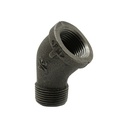 3/4"  Black 45 Black Steel Street Elbow - W02