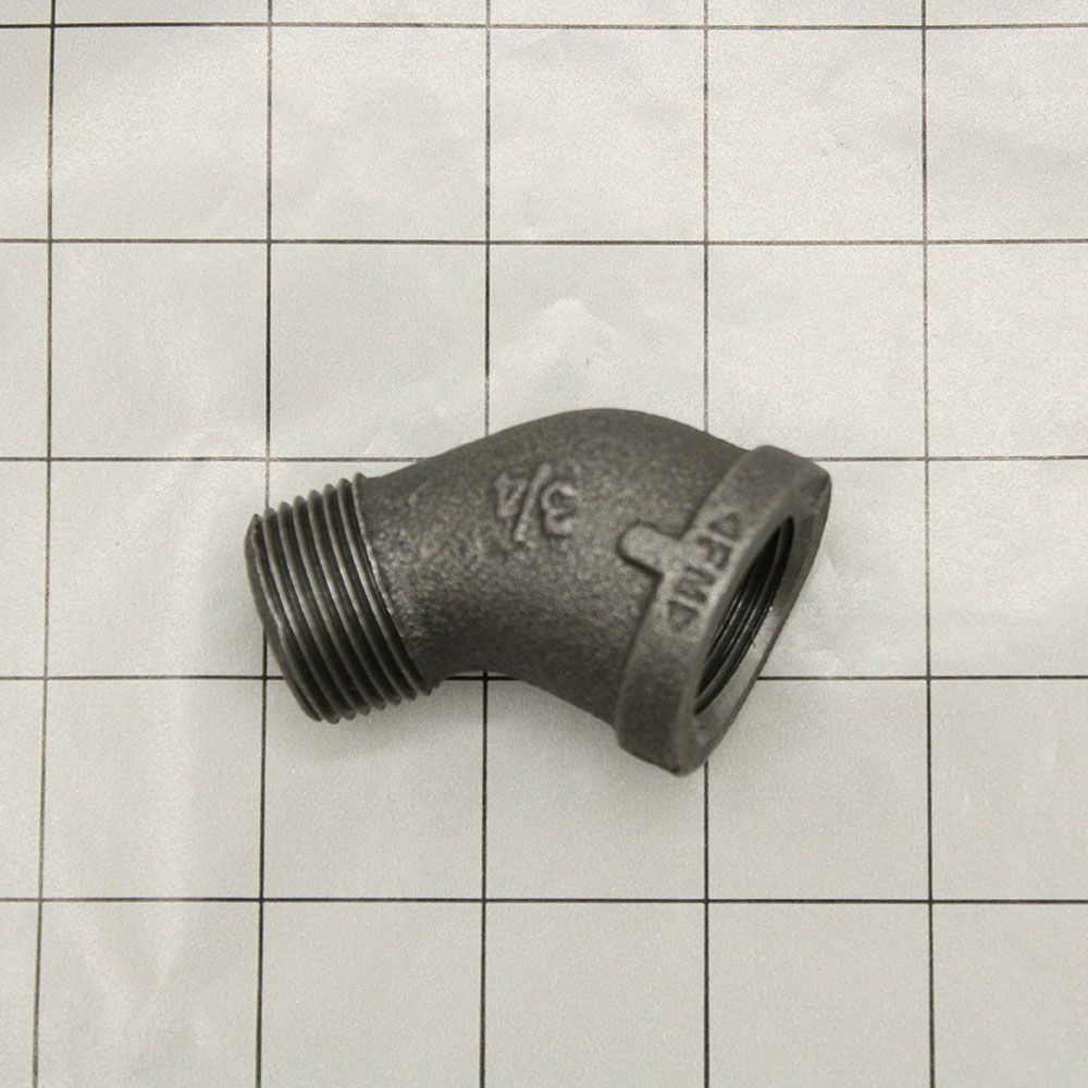 3/4"  Black 45 Black Steel Street Elbow - W05
