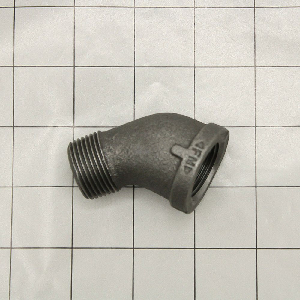 1-1/2" Black 45 Black Steel Street Elbow - W05