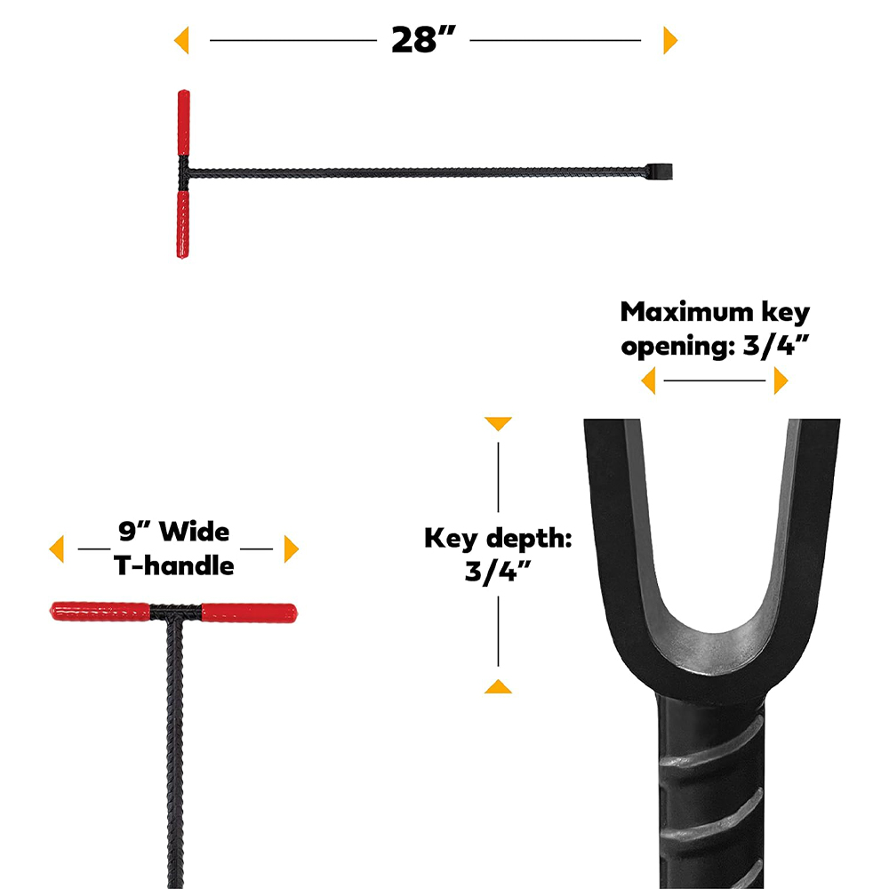 M25-127 1/2 X 27 WTR METER KEY - W03