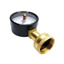 Water Pressure Gauge with Hose Connection 0-200 PSI with Red Max Indicator - W03