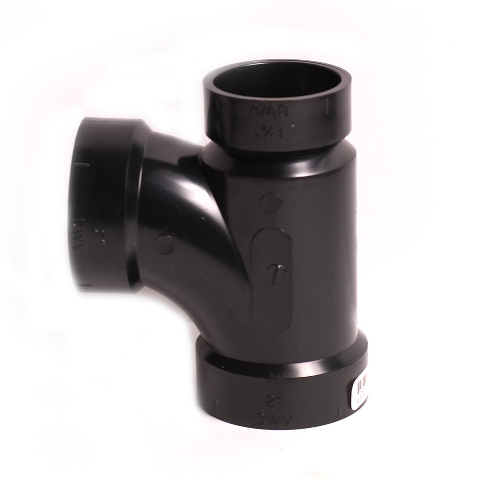 92126 2" X 2" X 1-1/2" ABS Sanitary Reducing Tee - W02