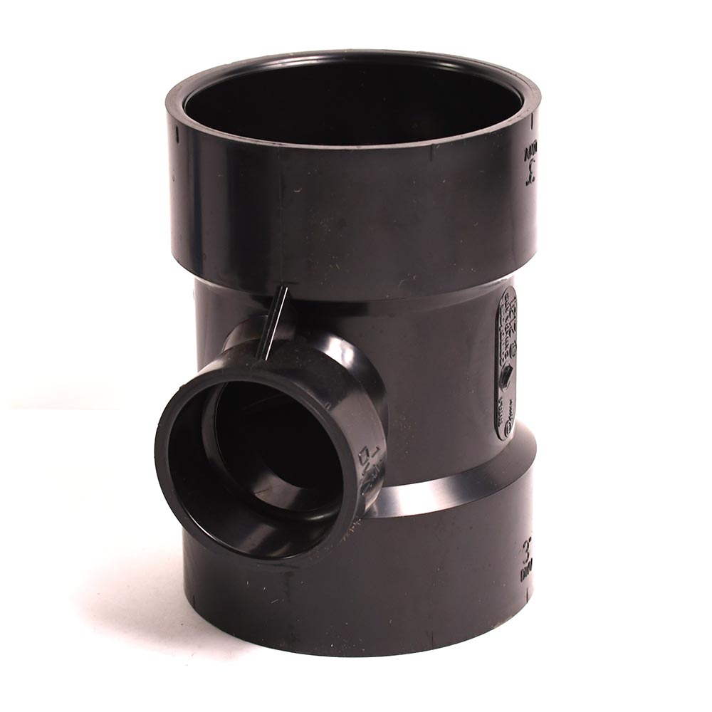 92131 3" X 3" X 1-1/2" ABS Sanitary Reducing Tee - W02
