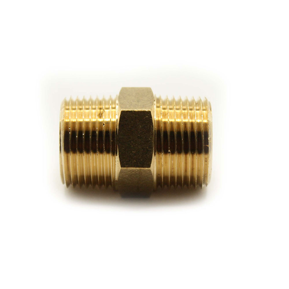 3/8 BRASS HEX NIPPLE - W03