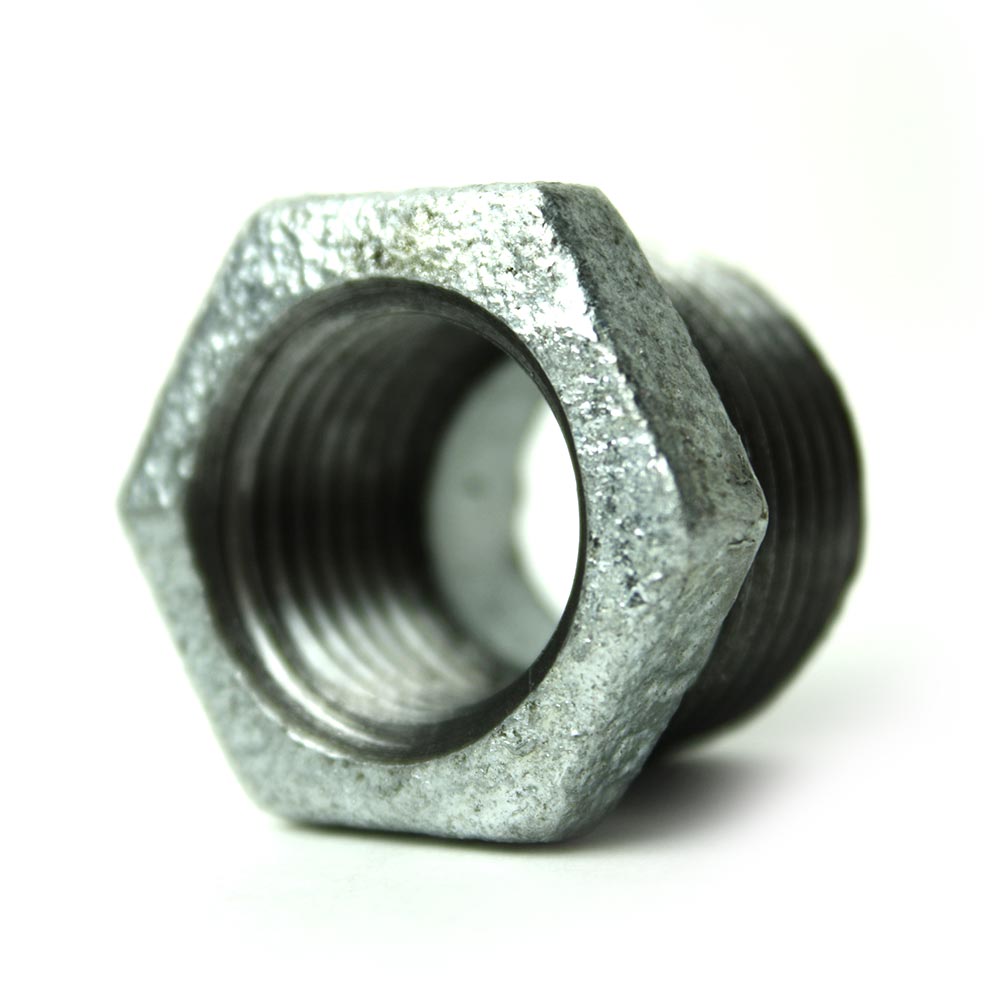 3/4" x 1/2" Galvanized Steel Hex Bushing - W02