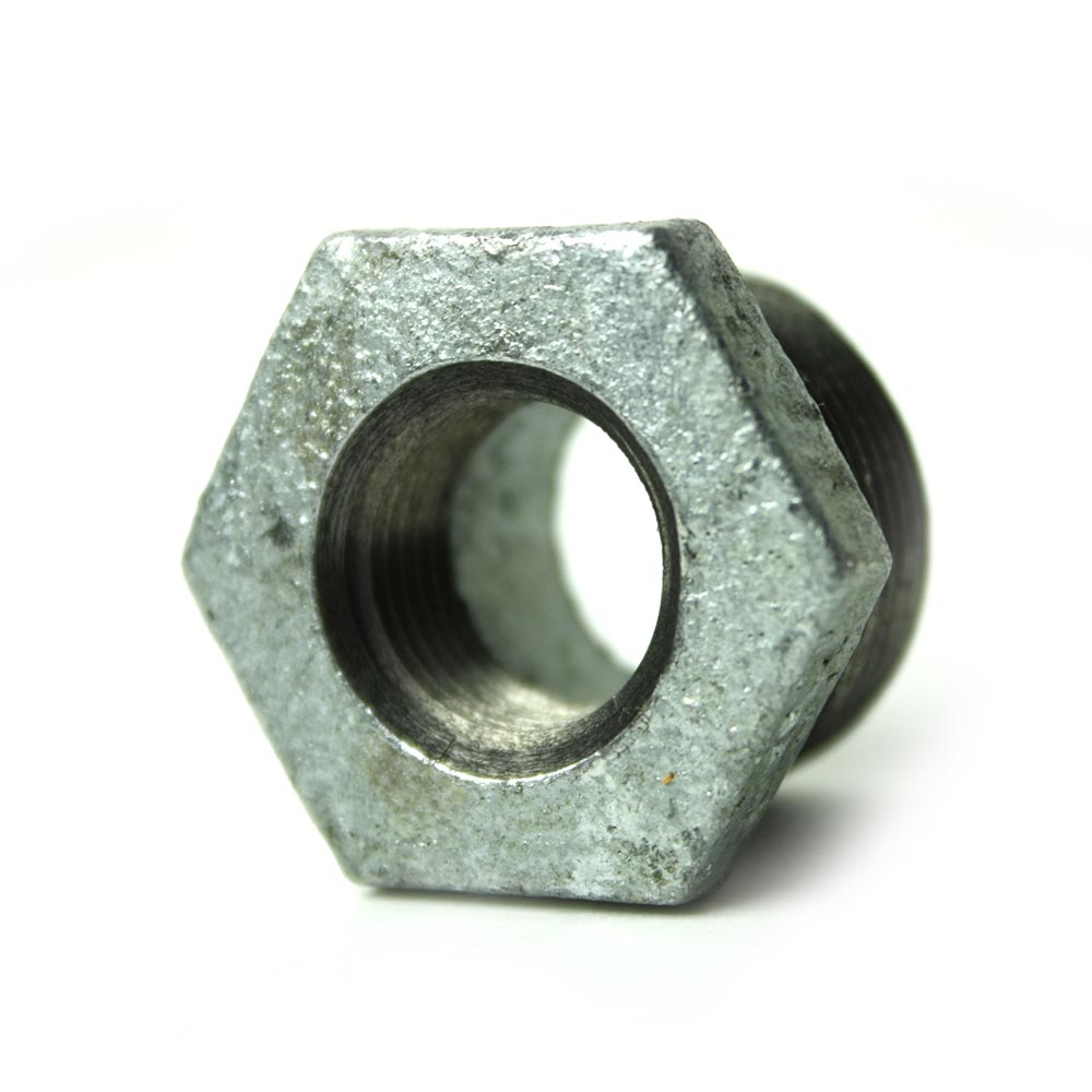 3/4" x 3/8" Galvanized Steel Hex Bushing - W02