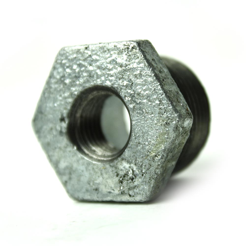 3/4" x 1/4" Galvanized Steel Hex Bushing - W02