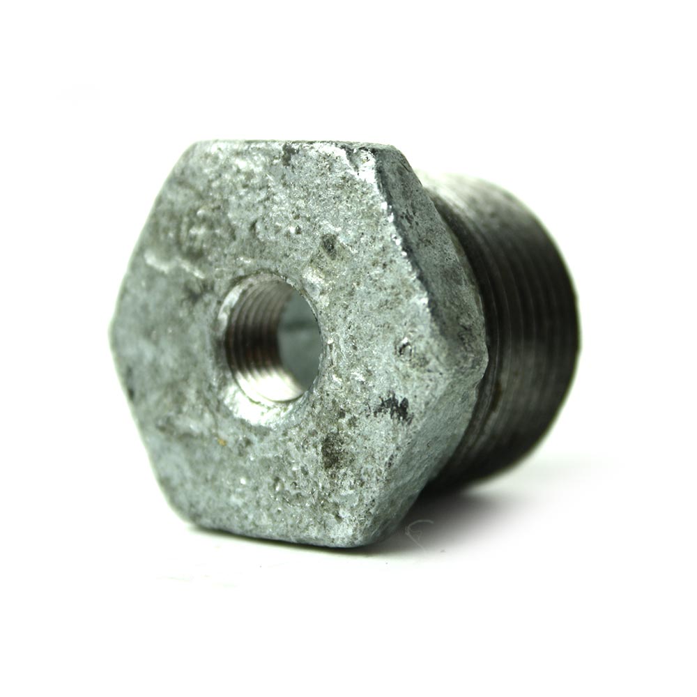 3/4" x 1/8" Galvanized Steel Hex Bushing - W02