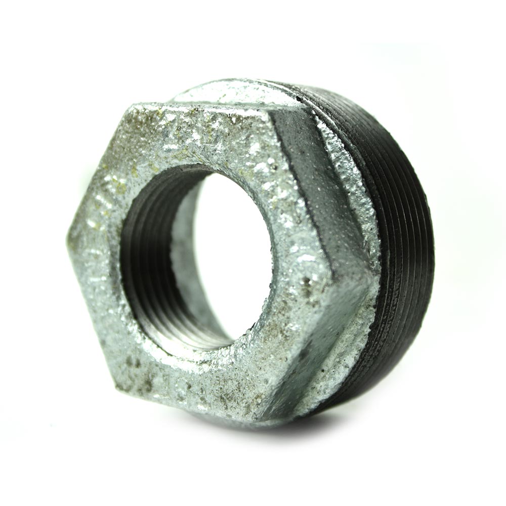 2" x 1" Galvanized Steel Hex Bushing - W02