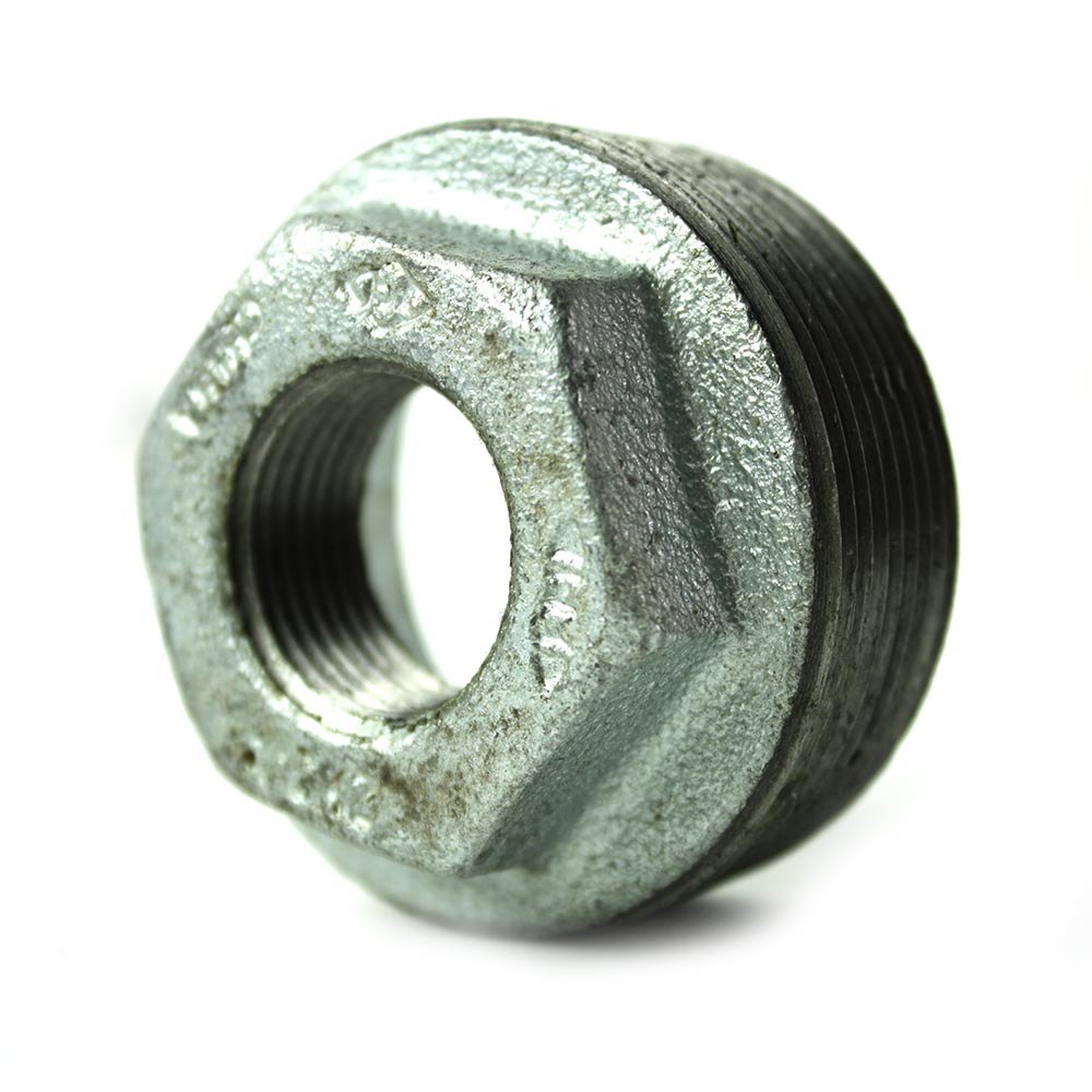 2" x 3/4" Galvanized Steel Hex Bushing - W02