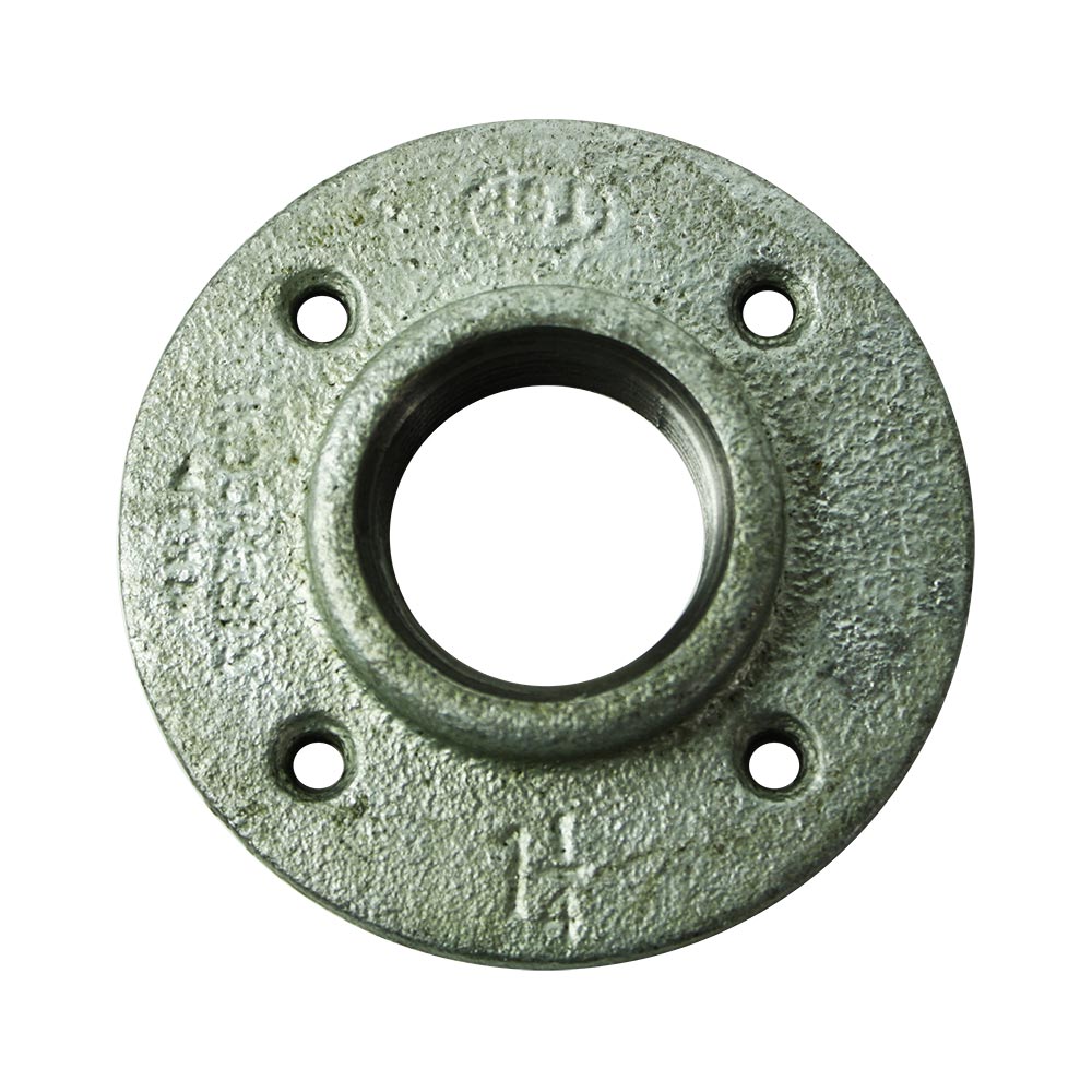 1-1/2" Galvanized Steel Floor Flange
 - W02