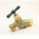 5/8" Comp. x 3/4" GHT Brass No-Kink Hose Bibb - ARROWHEAD - W02