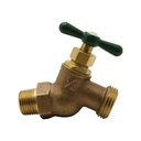 3/4" MIP x 3/4" GHT Brass No-Kink Hose Bibb - W03